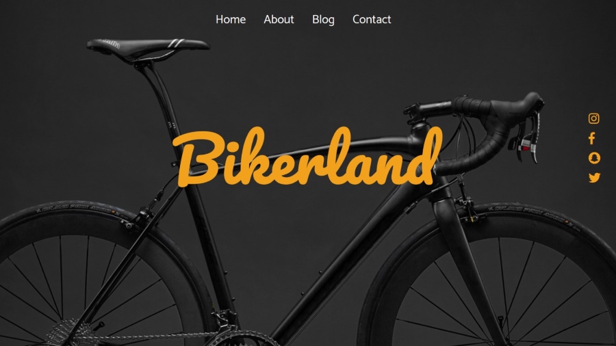 A screenshot of Mark's project, Bikerland